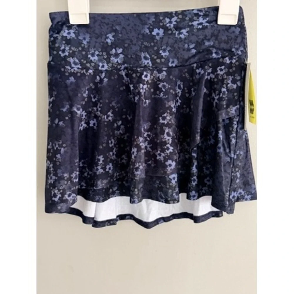 All in Motion Knit Skort Womens M Blue NWT Floral Mid‎ Rise Active Skirt